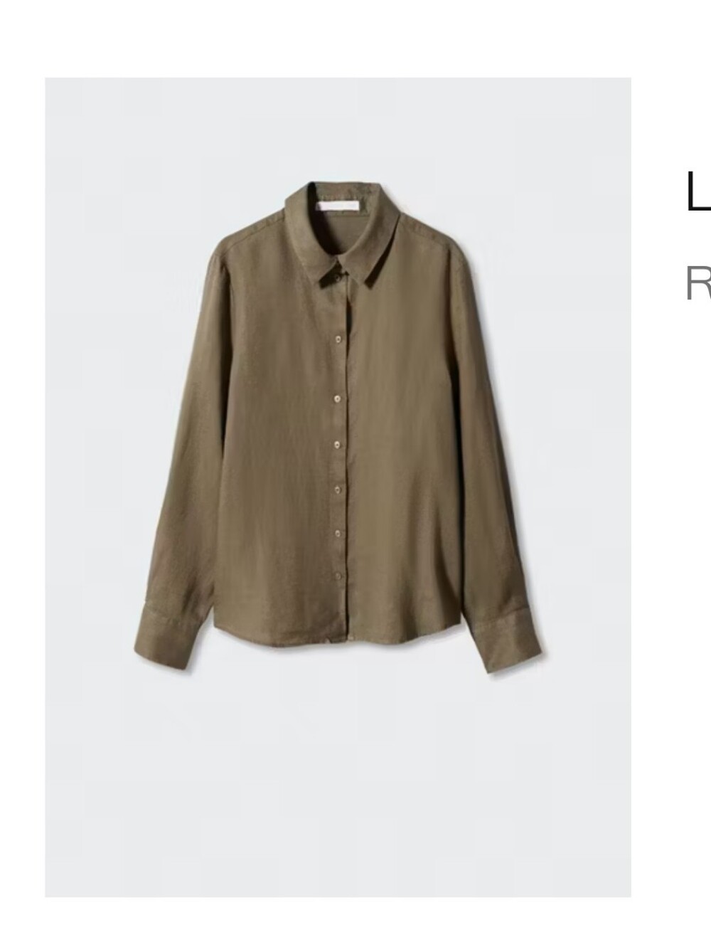 🫒Mango Olive Green Linen Shirt